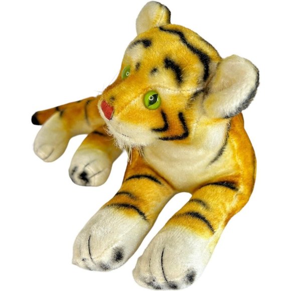 2 Dakin Nature Babies Tiger Plush Stuffed Animal Toy Mohair Made Japan Mom Baby - Picture 11 of 15